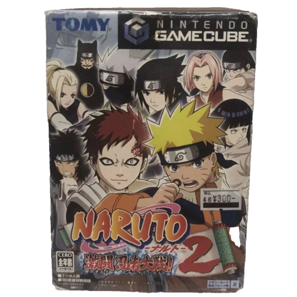 Naruto Gekitou Ninja Taisen 2 Nintendo GameCube Japan Import CIB Inserts NTSC-J